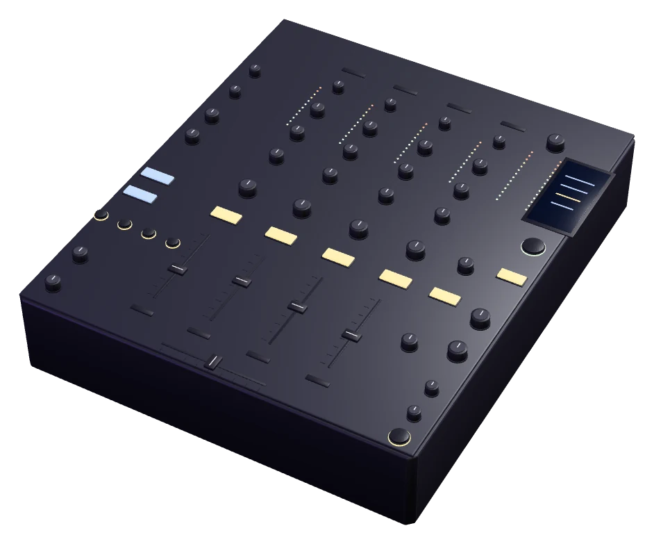 Pioneer DJM-800, 3D render